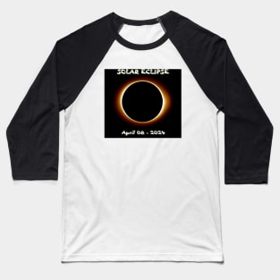 Solar Eclipse April 08 - 2024 Print Baseball T-Shirt